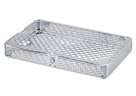[85.195.00] Perforated basket with lid and push button for surgical instrument sterilization - Helmut Zepf (85.195.00) - Delynov
