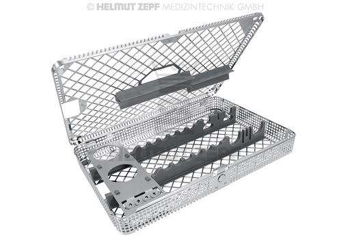 [85.195.05] Panier de lavage en silicone avec couvercle, 275 x 178 x 37 mm - Helmut Zepf (85.195.05) - Delynov