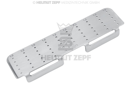 [85.540.60] Storage rack for maxillofacial surgical screws, diameters 1.0 to 1.5 mm - Helmut Zepf (85.540.60) - Delynov