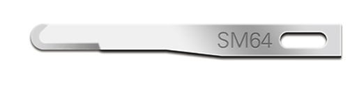 [5904] Twenty-five fine stainless steel SM64 (SM64) blades from the Swann-Morton brand (5904) - Delynov. These are products for dental surgery exclusively.