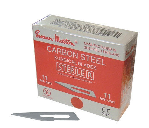 [615.11] Sterile Scalpel Blades Number 11 Box of 100 - Acteon (615.11) - Delynov