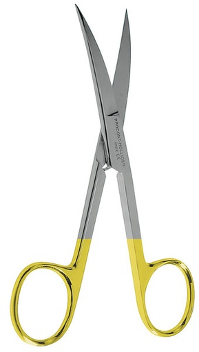 [655.01TC] Curved Pointed Scissors 13cm in Stainless Steel - Acteon (655.01TC) - Delynov