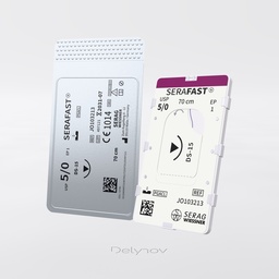 Suture SERAFAST résorbable violet 5/0 Aiguille DS-15 70cm - Serag & Wiessner - JO103213