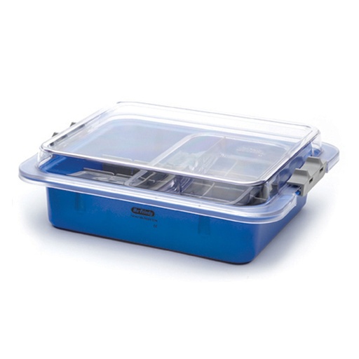 [IMS-1408] IMS Tub Set Bac en plastique bleu avec couvercle et accessoires inclus - Hu-Friedy - Delynov