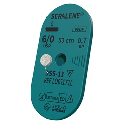 SERALENE non résorbable bleu (6/0) aiguille DSS-13 de 50 CM boite de 24 sutures - Serag & Wiessner (LO07171L) - Delynov
