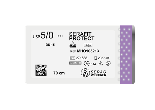 [MHO103213] X24 SERAFIT PROTECT violet (5/0) 1x0.70 DS-15 - Serag & Wiessner
