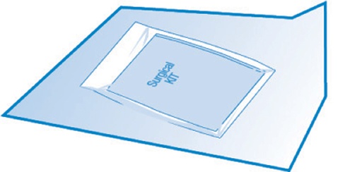 [30.C0016] X100 Crepe paper 90x90 cm for sterilization and packaging of sterile surgical kits - Omnia
