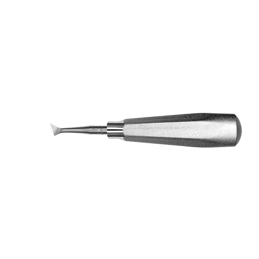 [E44] Élévateur Cryer n°44 manche n°510 gauche petit translates to Cryer Elevator No. 44, Handle No. 510, Left, Small in English. This product is used in dental surgery.