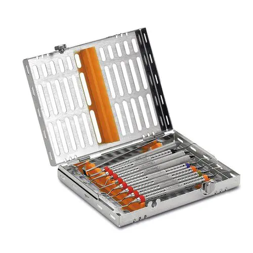 [IM12DIN103] IMS Cassette Signature 1/2 DIN 10 instruments orange (IM12DIN103) - Hu-Friedy - Delynov