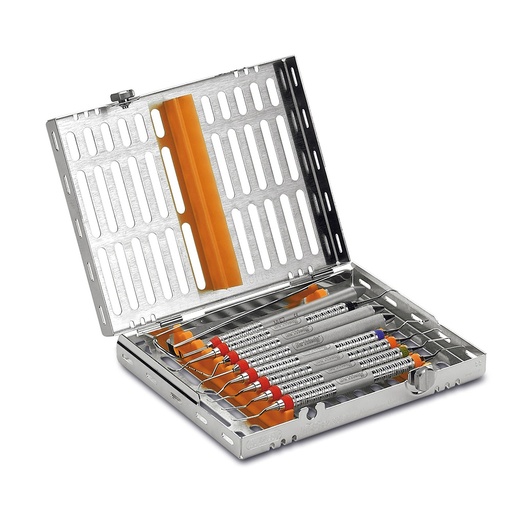 [IM12DIN103] IMS Cassette Signature1/2 DIN 10 instruments orange - Hu-Friedy - Delynov pour boutique en ligne Delynov.