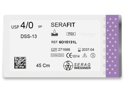 [6O15131L] SERAFIT résorbable violet (4/0) aiguille DSS-13 de 45 CM boite de 24 sutures - Serag & Wiessner (6O15131L)
