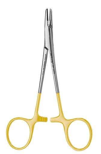 [NH5034] Hegar-Baumgartner Needle Holder Number 5034 in 14cm Grooved Tungsten Carbide - Hu-Friedy - Delynov