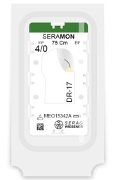 [MEO15342A] SERAMON non résorbable incolore  (4/0) aiguille DR-17 de 75 CM boite de 24 sutures - Serag & Wiessner (MEO15342A) - Delynov