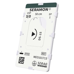 SERAMON non résorbable incolore (5/0) aiguille DS-15 de 50 CM boite de 24 sutures - Serag & Wiessner (MEO101713) - Delynov