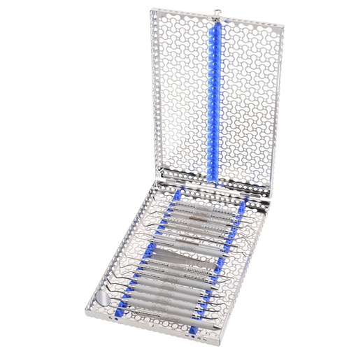 [IMEDIN208] IMS Cassette Série Infinity DIN 20 instruments, bleue - Hu-Friedy - Delynov