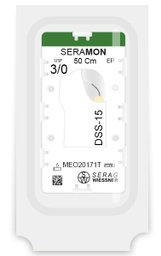 [MEO20171T] SERAMON non résorbable incolore  (3/0) aiguille DSS-15 de 50 CM boite de 24 sutures - Serag & Wiessner (MEO20171T)