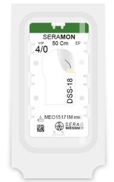[MEO15171M] SERAMON non résorbable incolore  (4/0) aiguille DSS-18 de 50 CM boite de 24 sutures - Serag & Wiessner (MEO15171M)