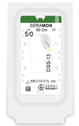 [MEO10171L] SERAMON non résorbable incolore  (5/0) aiguille DSS-13 de 50 CM boite de 24 sutures - Serag & Wiessner (MEO10171L) - Delynov