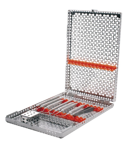 [IMEDIN180S] IMS Cassette Series Infinity DIN 18 Red Surgical Instruments - Hu-Friedy - Delynov