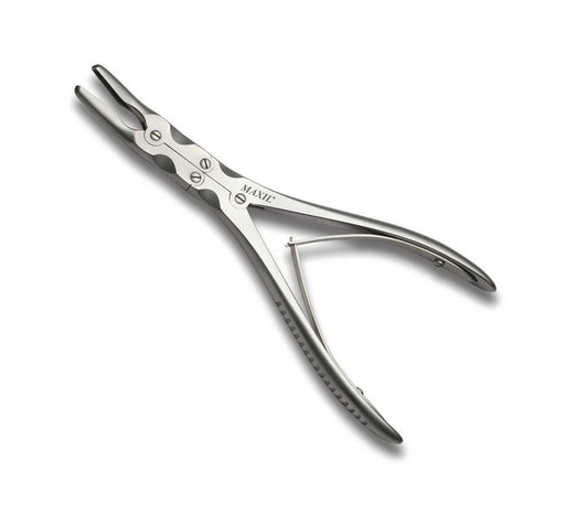 [70.H0487] Right bone cutting forceps for dental surgery. Double articulation - 18 cm - Omnia - Delynov