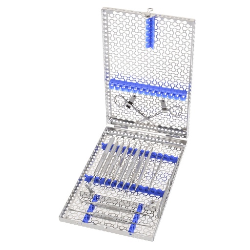 [IMEDIN188] IMS Cassette Série Infinity DIN 18 instruments, bleue - Hu-Friedy - Delynov