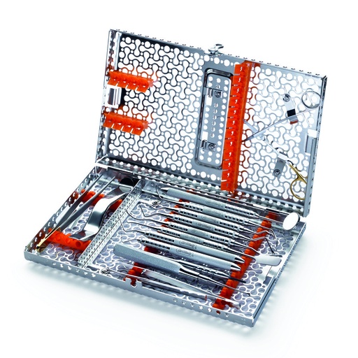 [IMECC120S] IMS Infinity DIN Container Cassette - Surgery Red 2c - Hu-Friedy - Delynov