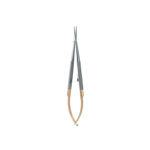 [NHM-5025R] Castroviejo needle holder round car. Tun. Serrated 14cm - Hu-Friedy - Delynov