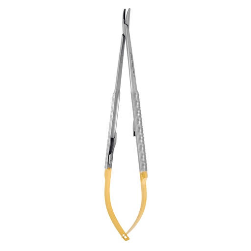 [NH5024RC] Porte-aiguille Castroviejo rond carb. Tun. courbé 18cm - Hu-Friedy - Delynov