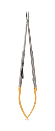 [NH5024CORT] Porte-aiguille Cortellini Micro Castro manche rond, droit (NH5024CORT) - Hu-Friedy - Delynov