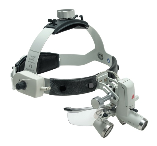 [J-008.31.440] Surgical headlamp with 2.5x 340mm lighting and protective goggles - Heine Optotechnik (J-008.31.440) - Delynov