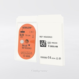 SERALON non résorbable bleu (5/0) aiguille DS-15 de 75 CM boite de 24 sutures - Serag & Wiessner (VO103413) - Delynov