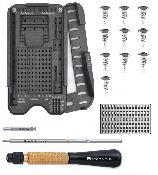 [JEILMASTER] Complete Kit Jeil Master 10 Micro Screw with Manual Screwdriver and Mesh Plate - Jeil Medical