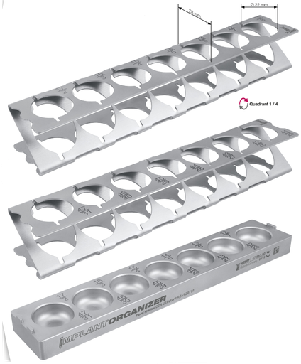 [47.985.00] IMPLANT ORGANIZER,EN ACIER INOXYDABLE,
