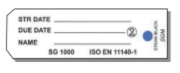 [K2-673] Etiquettes papiers avec indicateur de stérilisation pour container A,B,C   (pack de 100 pcs) - Aygün - Delynov