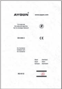 [K3-612] Disposable paper filters with sterilization indicator for container A1, A2, A3, A4 (100 pcs pack) - Aygün - Delynov