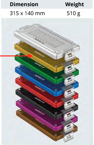 [K6-1971] Couvercle perforé K6-1971 - couleur jaune - MINI MODEL 315X140 MM - Aygün - Delynov