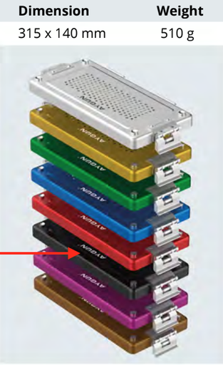 [K6-1975] Couvercle perforé K6-1975 - couleur noir - MINI MODEL 315X140 MM - Aygün - Delynov