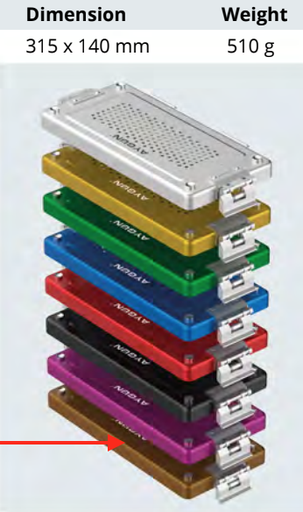 [K6-1977] Couvercle perforé K6-1977 - couleur brun - MINI MODEL 315X140 MM - Aygün - Delynov