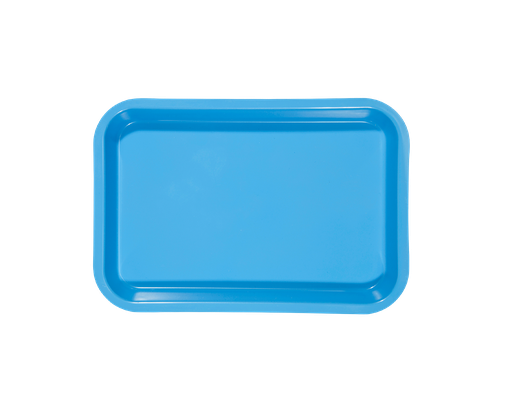 [20Z101N] Mini-plateau sans compartiments néon bleu ZIRC Delynov - 23,6 x 16,1 x 2,3 cm - 