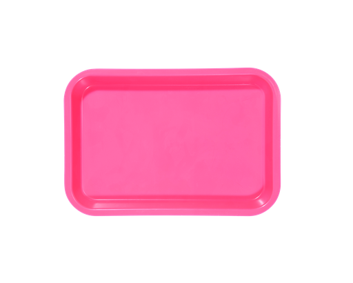 [20Z101S] Mini-plateau without compartments in neon pink ZIRC Delynov - 23.6 x 16.1 x 2.3 cm