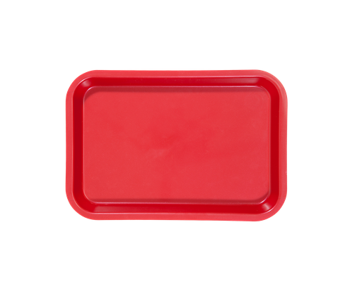 [20Z101M] Mini-plateau sans compartiments rouge ZIRC Delynov (23,6 x 16,1 x 2,3 cm) - 