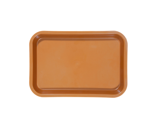 [20Z101U] Mini-plateau sans compartiments cuivre ZIRC Delynov (23,6 x 16,1 x 2,3 cm) 