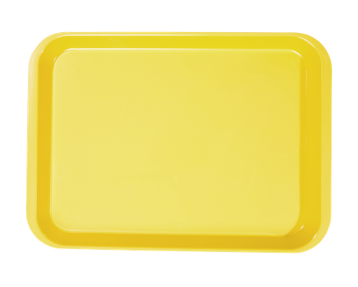 [20Z401O] Plateau bloc sans compartiments (34,0 x 24,5 x 2,2 cm) néon jaune - ZIRC - Delynov