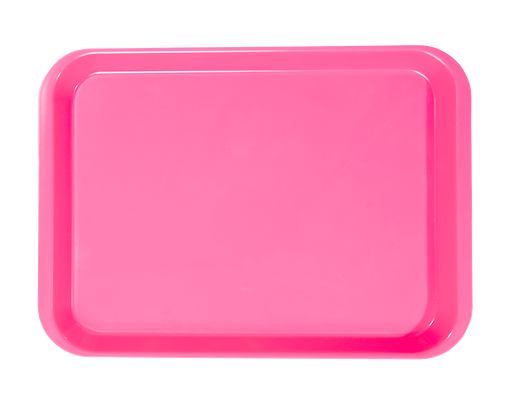 [20Z401S] Plateau b-lok sans compartiments (34,0 x 24,5 x 2,2 cm); néon rose - ZIRC - Delynov
