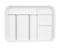 [20Z451A] B-LOK tray with compartments (34.0 x 24.5 x 2.2 cm), White - Zirc