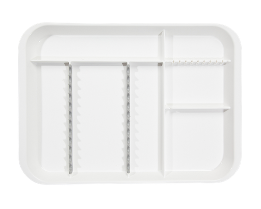 [20Z451A] Plateau B-Lok avec compartiments (34,0 x 24,5 x 2,2 cm), blanc - ZIRC - Delynov, 