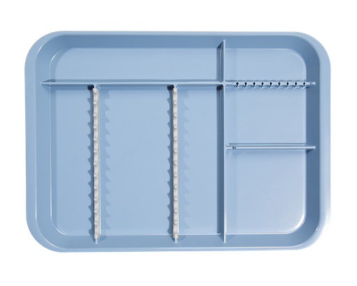 [20Z451B] Plateau B-Lok avec compartiments (34,0 x 24,5 x 2,2 cm), bleu - ZIRC - Delynov