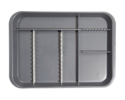 [20Z451I] B-LOK tray with compartments (34.0 x 24.5 x 2.2 cm), Gray - Zirc