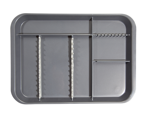 [20Z451I] Plateau B-Lok avec compartiments (34,0 x 24,5 x 2,2 cm) , gris - ZIRC - Delynov