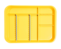 [20Z451O] B-LOK tray with compartments (34.0 x 24.5 x 2.2 cm), yellow neon - Zirc